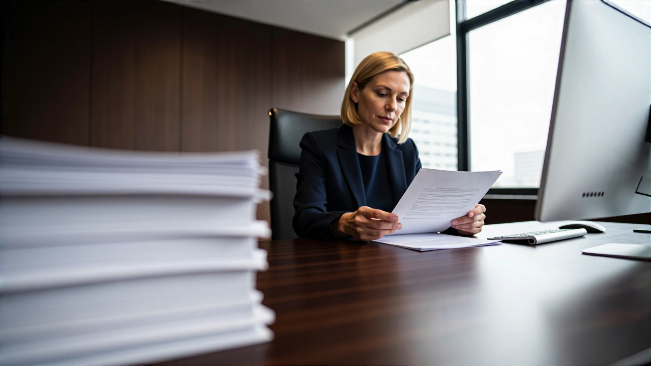Professioneller arbeitet im modernen Luxusbüro realistisch