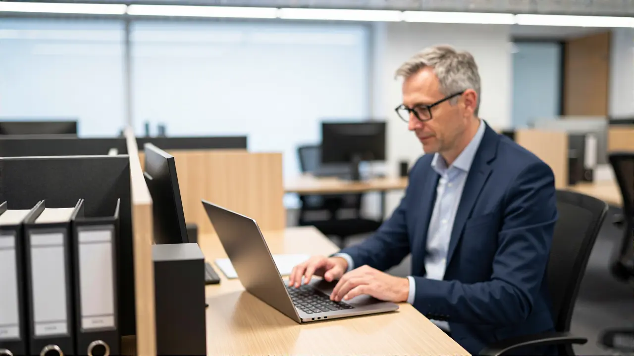 Realistischer Business Consultant im modernen Schweizer Büro