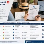 Ferien, Krankheit und Lohn in der Schweiz mit Arztzeugnis, Checkliste und Nachweis der Ferienunfähigkeit
