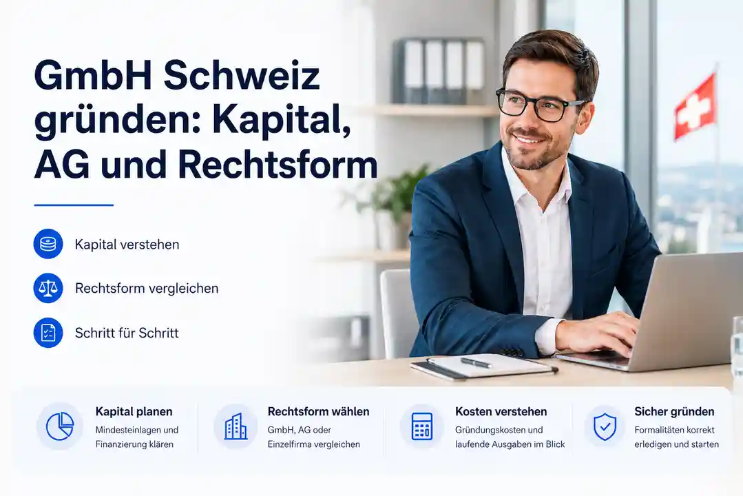 GmbH Schweiz gründen mit Kapital, AG und Rechtsform