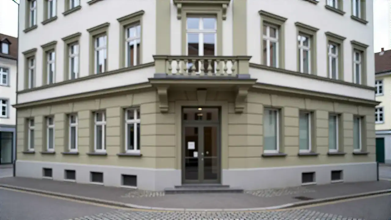 Realistisches neoklassizistisches Schweizer Verwaltungsgebäude