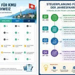 Übersicht der wichtigsten Steuerarten für KMU in der Schweiz im Jahr 2026 mit kurzen Erklärungen.