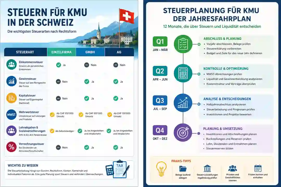 Steuern KMU Schweiz: Was kleine und mittlere Unternehmen 2026 wissen müssen