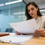 Schweizer Manager plant Finanzen im stilvollen Büro