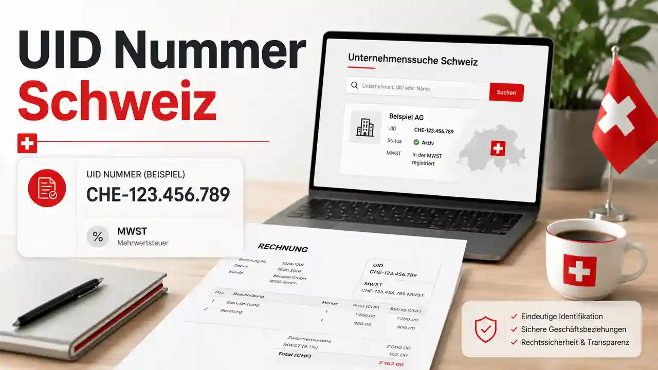 UID Nummer Schweiz: Bedeutung, Suche, Aufbau und MWST einfach erklärt